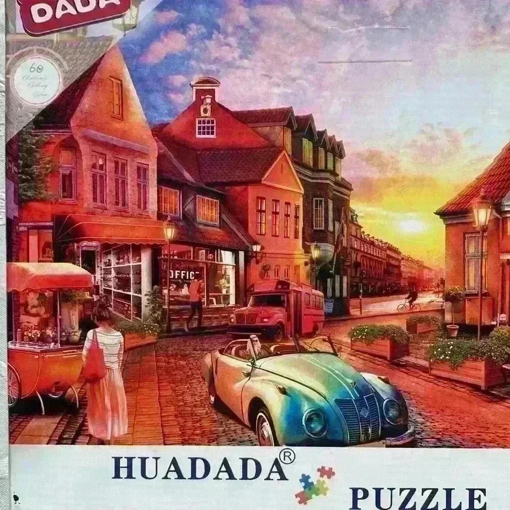 His Dada 1000 Piece Morning Town 14+ New In Box Jigsaw Puzzle Makes A Great Gift - Picture 2 of 4